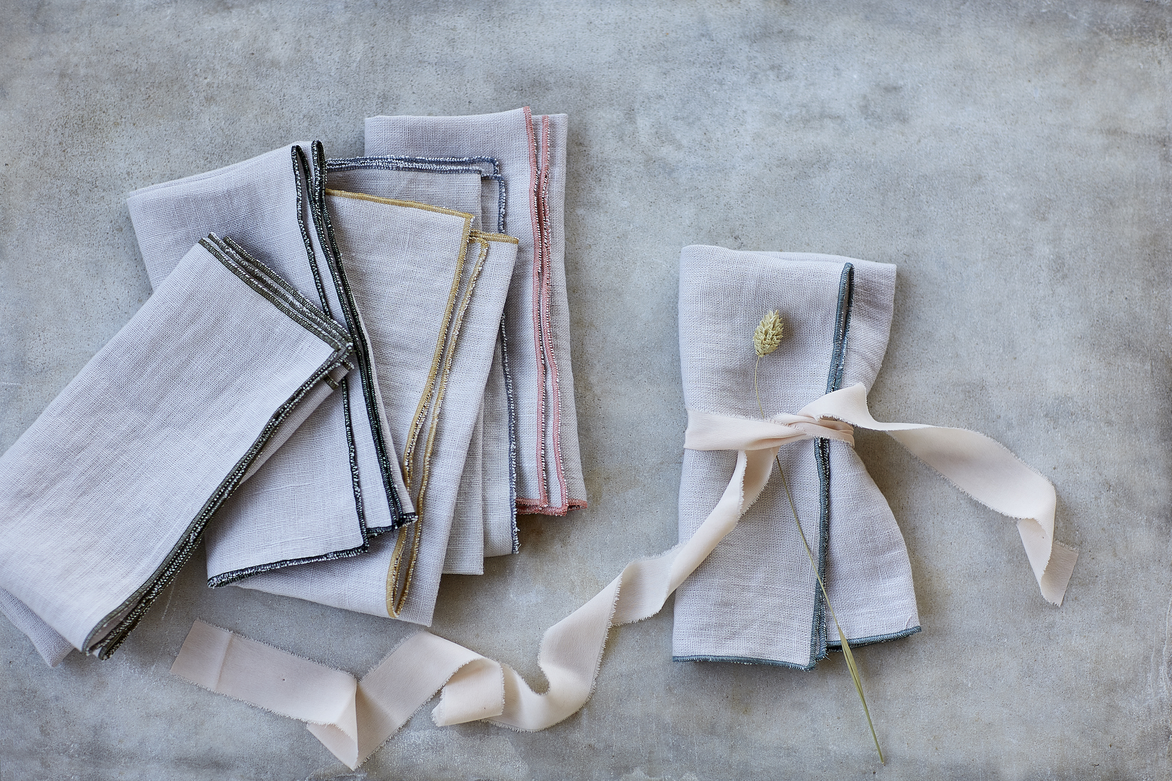 Linen napkins, photography by Kristin Perers