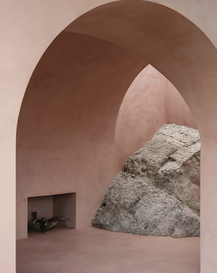 Fireplace earthy architecture, The Olive Houses in Mallorca by @marplusask
