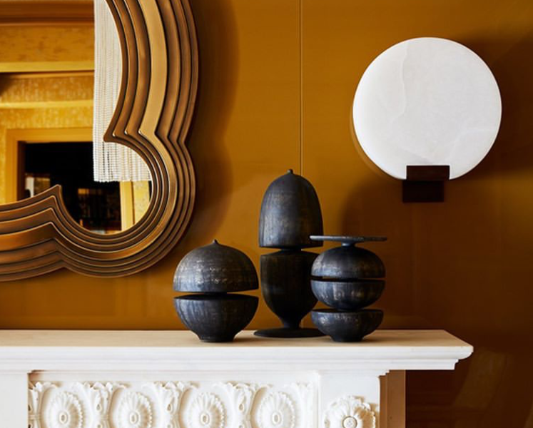NYC interior designer @drake_anderson incorporates Intralucide IV Mirror by Erwan Boulloud in Kips Bay Decorator showhouse via @theinvisiblecollection