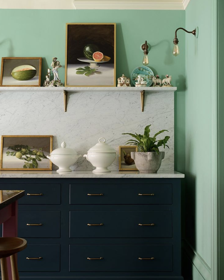 Neo Mint in the Devol kitchen showroom, New York via madaboutthehouse.com
