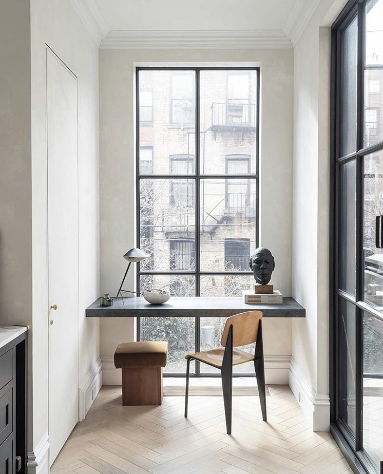 Study nook and dividing doors by @eyeswoon
